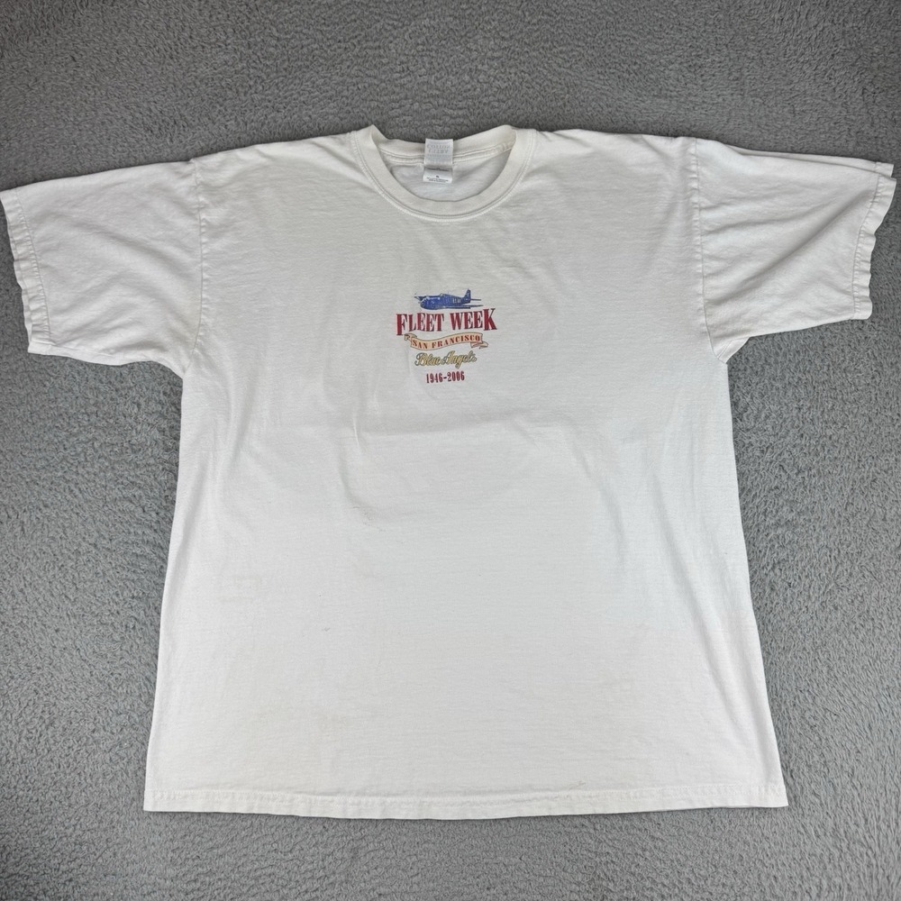 Fleet Week Navy Blue Angels 2006 Y2k White T Shirt Double‎ Sided Mens Size Xl